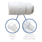 AirMini Hose Connector Adapter for 22mm CPAP Masks SelfiMed UK