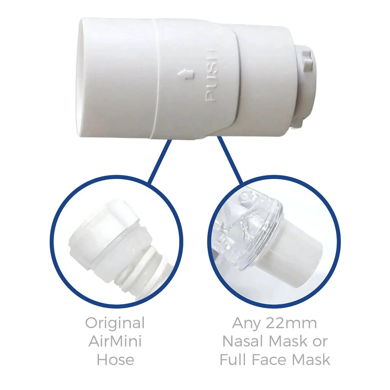 AirMini Hose Connector Adapter for 22mm CPAP Masks SelfiMed UK
