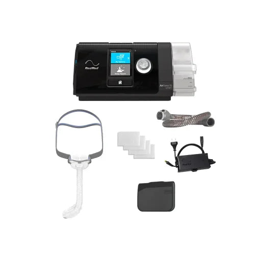 Resmed AirSense 10 AutoSet with AirFit P10 Pillows Mask Bundle Package