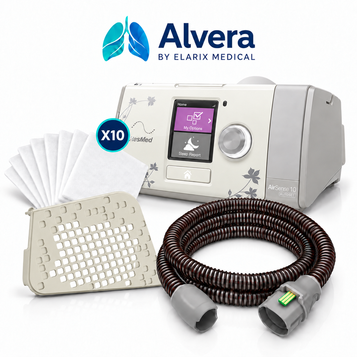 ResMed AirSense 10 AutoSet For Her CPAP Machine Starter Kit with Heated Tube, Side Cover and Filters SelfiMed UK