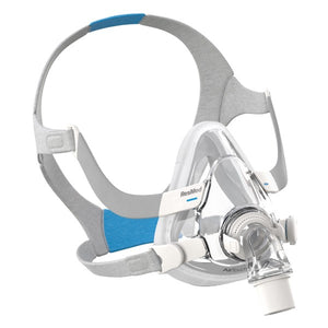 ResMed AirTouch F20 CPAP mask on a white background