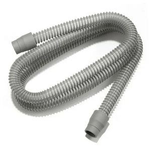 Gray silicone hose on a white background