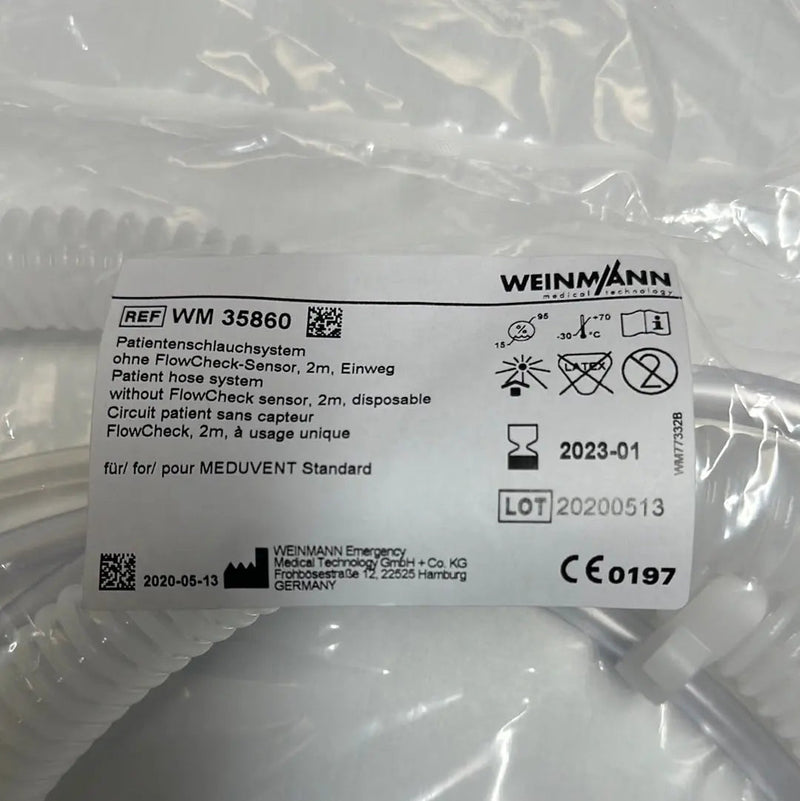Weinmann Ref WM35860 Patient Ventilator Hose System , Expired Jan